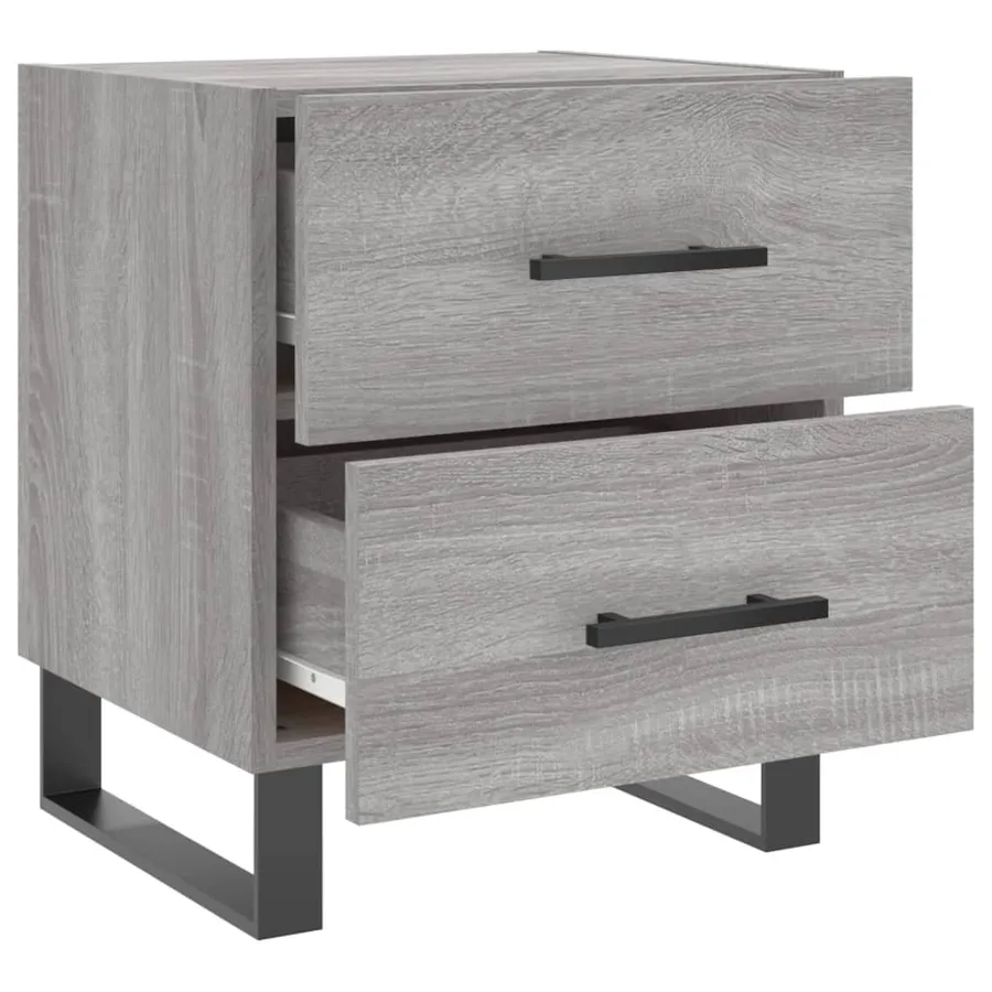 Table de chevet sonoma gris 40x35x47,5 cm bois d’ingénierie - 5