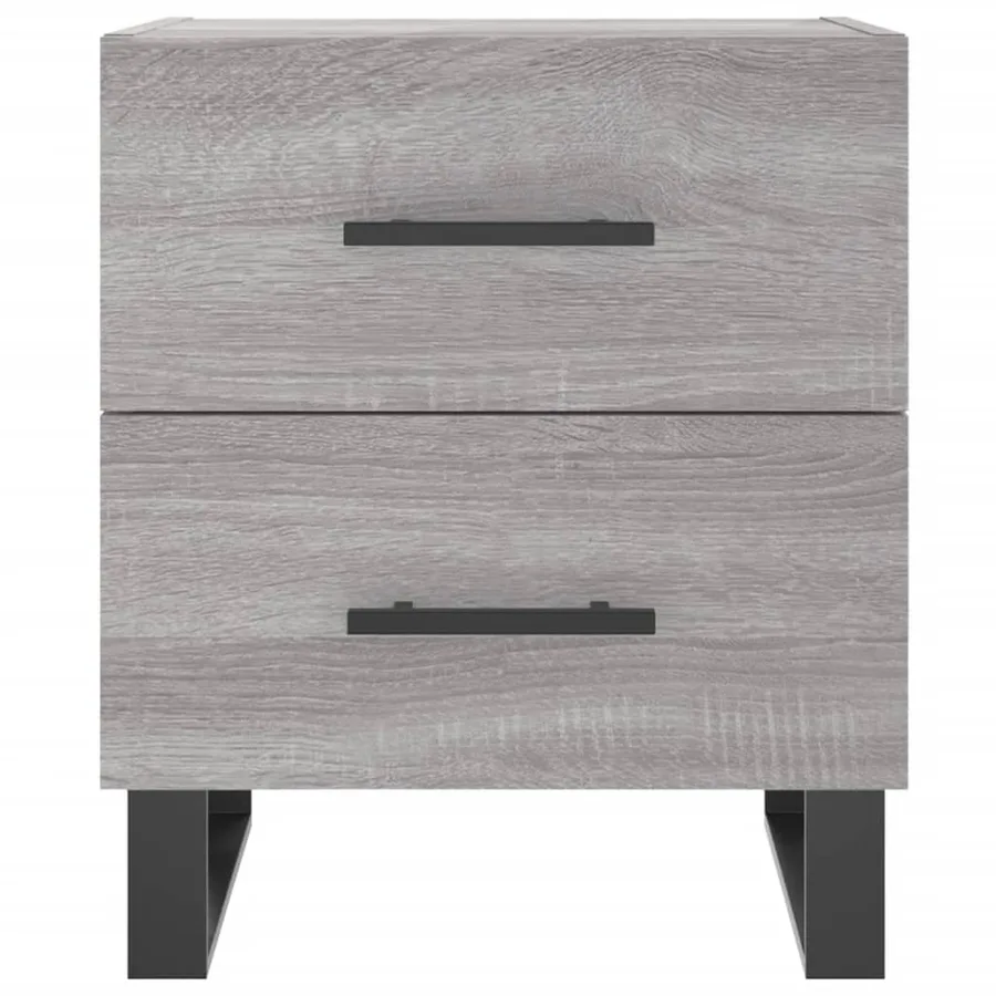 Table de chevet sonoma gris 40x35x47,5 cm bois d’ingénierie - 6