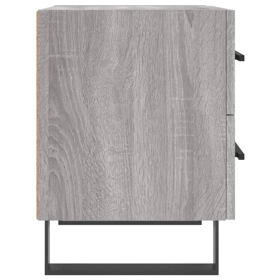 Table de chevet sonoma gris 40x35x47,5 cm bois d’ingénierie - 7