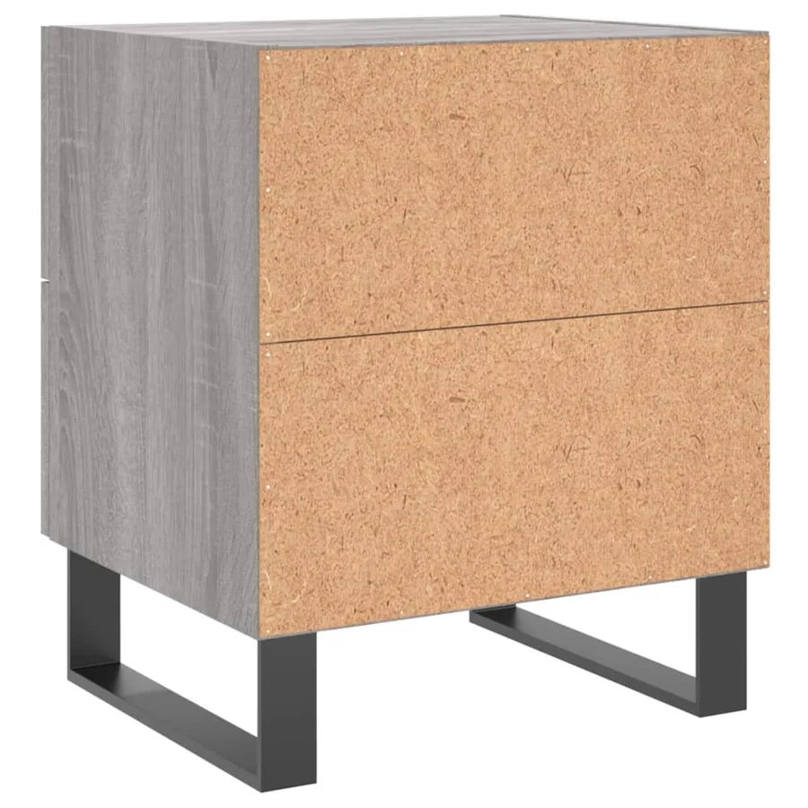 Table de chevet sonoma gris 40x35x47,5 cm bois d’ingénierie - 8
