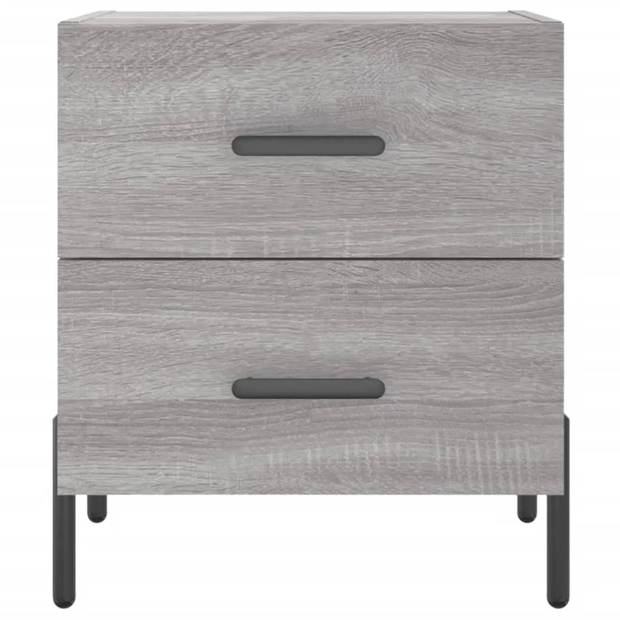 Tables de chevet 2 pcs sonoma gris 40x35x47,5 cm - 6