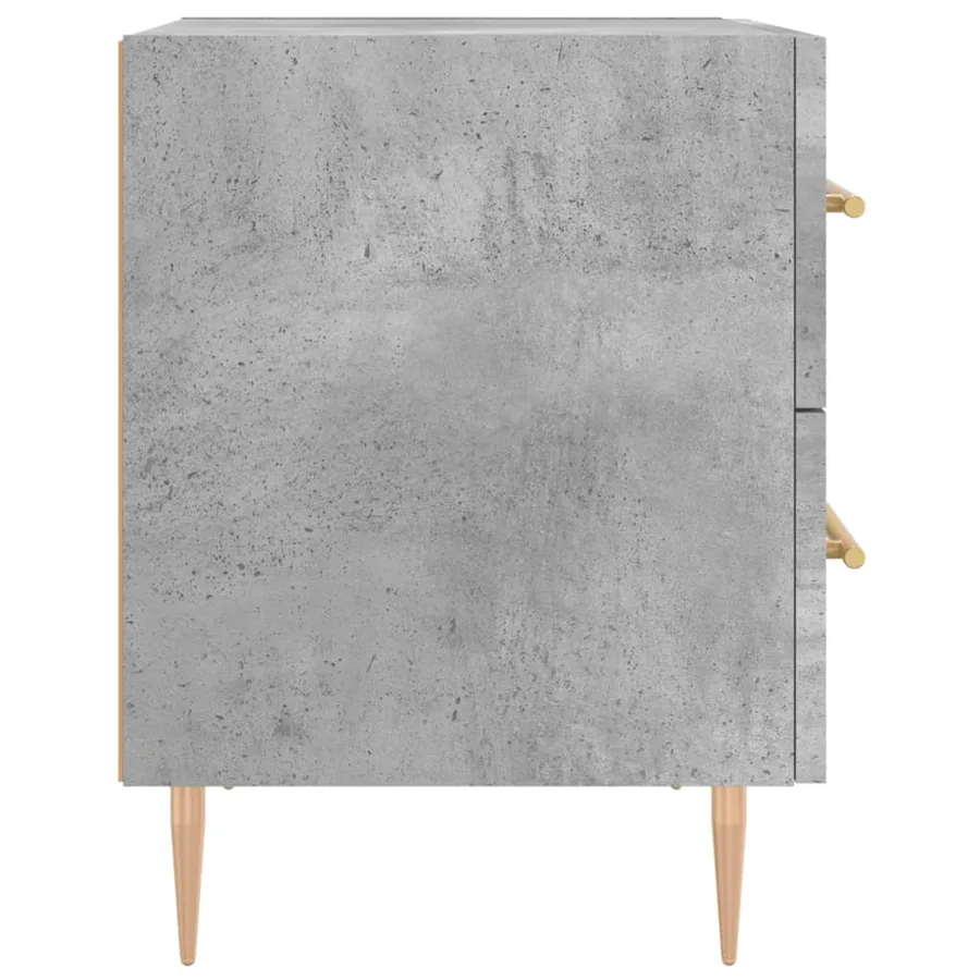 Tables de chevet 2pcs gris béton 40x35x47,5cm bois d’ingénierie - 7