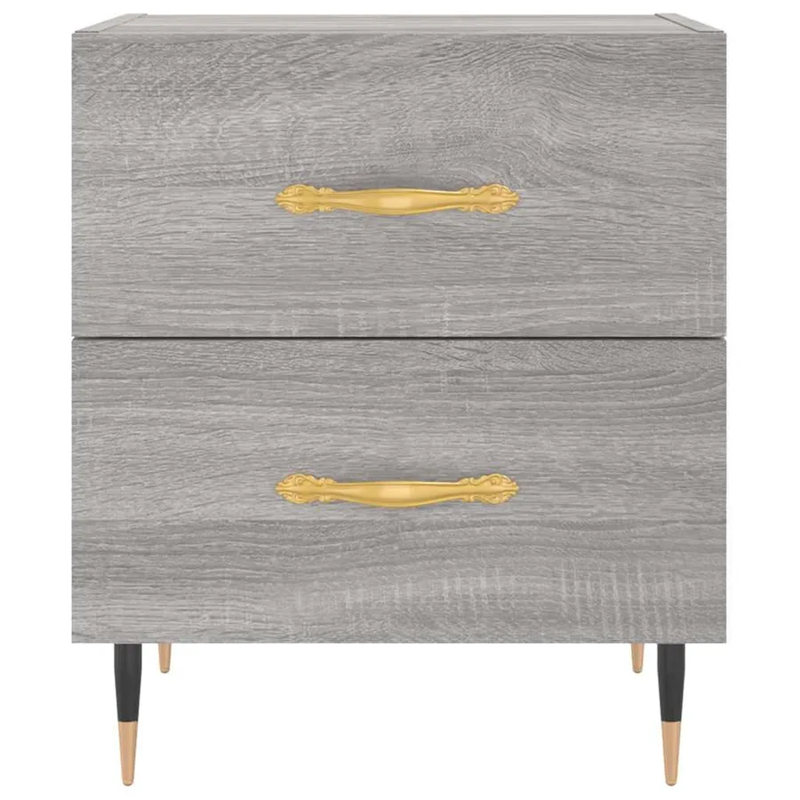 Table de chevet sonoma gris 40x35x47,5 cm bois d’ingénierie - 6