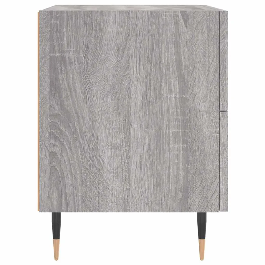 Table de chevet sonoma gris 40x35x47,5 cm bois d’ingénierie - 7