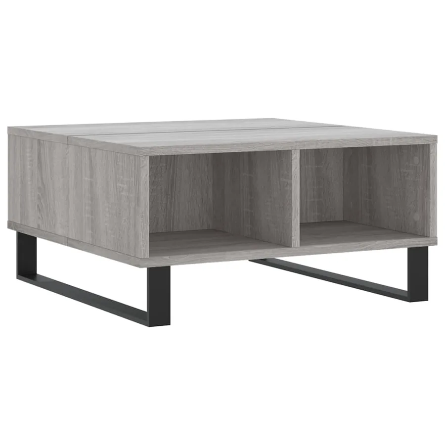 Table basse sonoma gris 60x60x30 cm bois d'ingénierie - 2