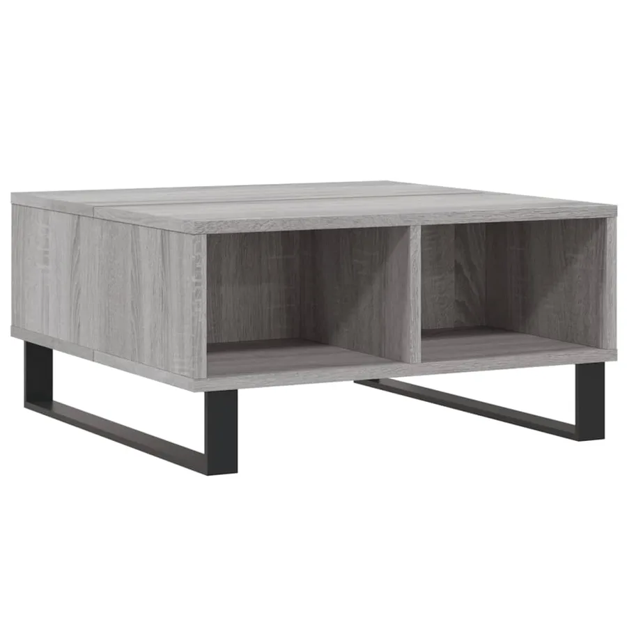 Table basse sonoma gris 60x60x30 cm bois d'ingénierie - 6
