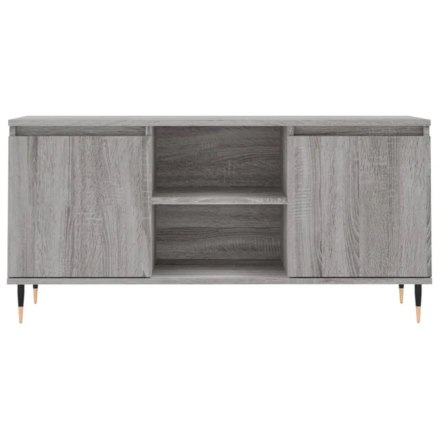 Meuble TV sonoma gris 104x35x50 cm bois d'ingénierie - 5