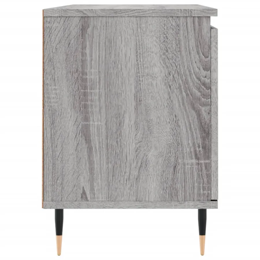 Meuble TV sonoma gris 104x35x50 cm bois d'ingénierie - 7