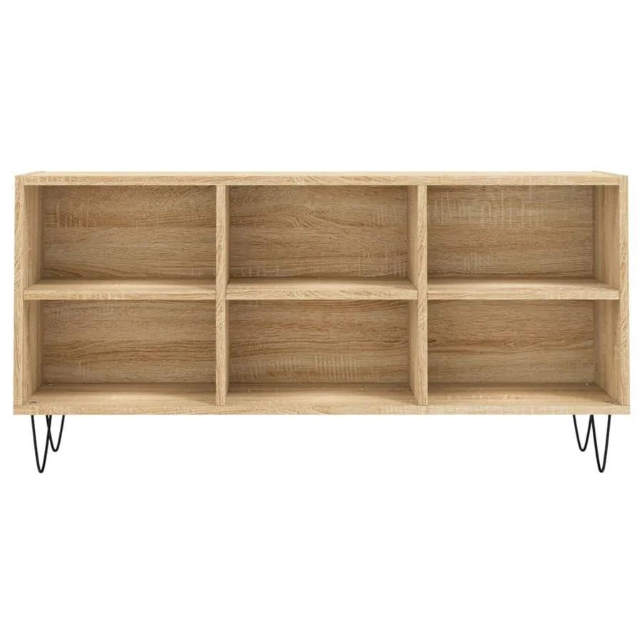 Meuble TV chêne sonoma 103,5x30x50 cm bois d'ingénierie - 4