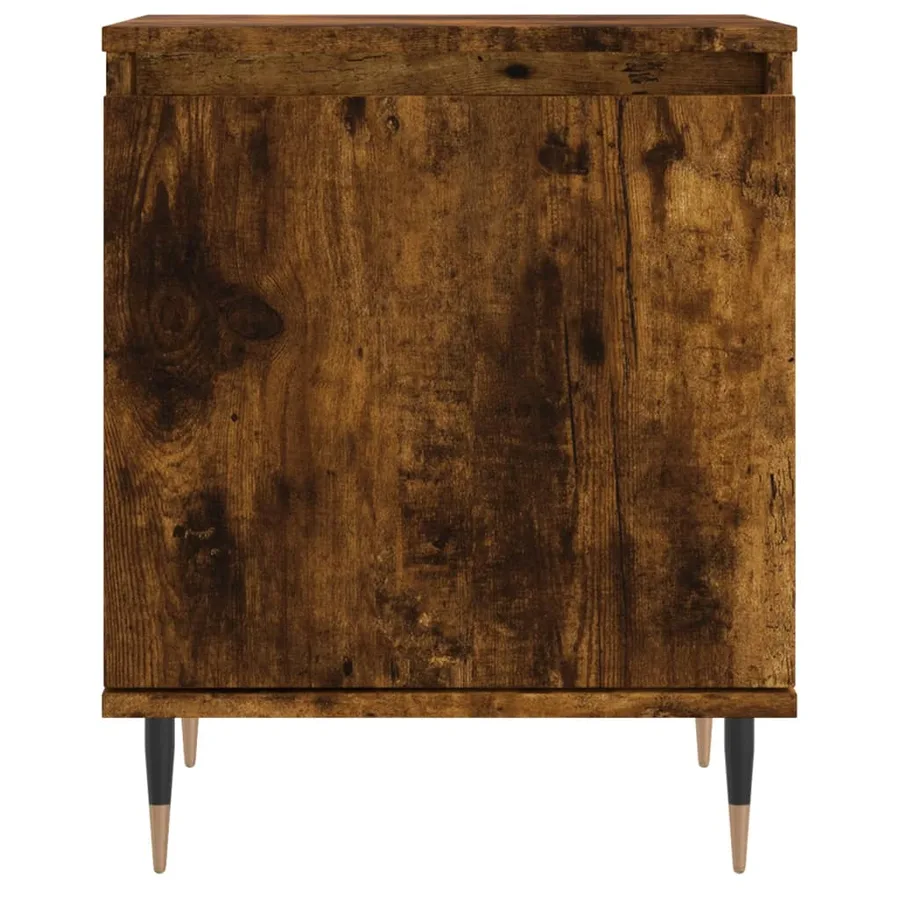 Tables de chevet 2 pcs chêne fumé 40x30x50 cm bois d'ingénierie - 5