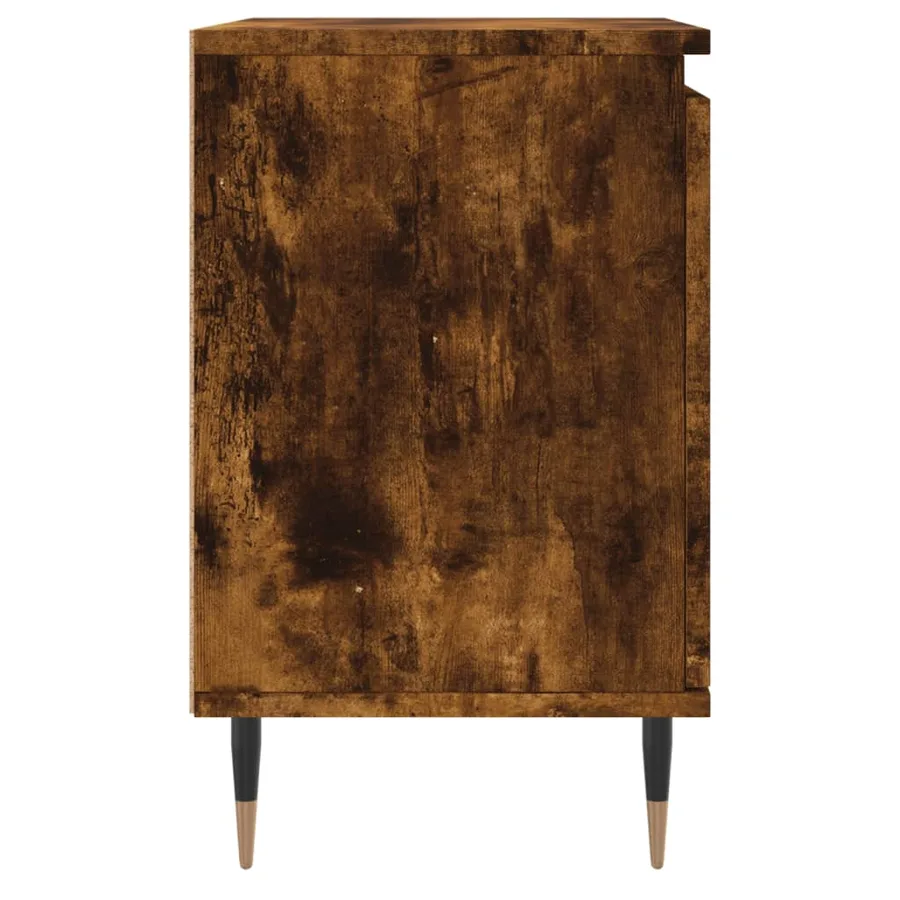 Tables de chevet 2 pcs chêne fumé 40x30x50 cm bois d'ingénierie - 7