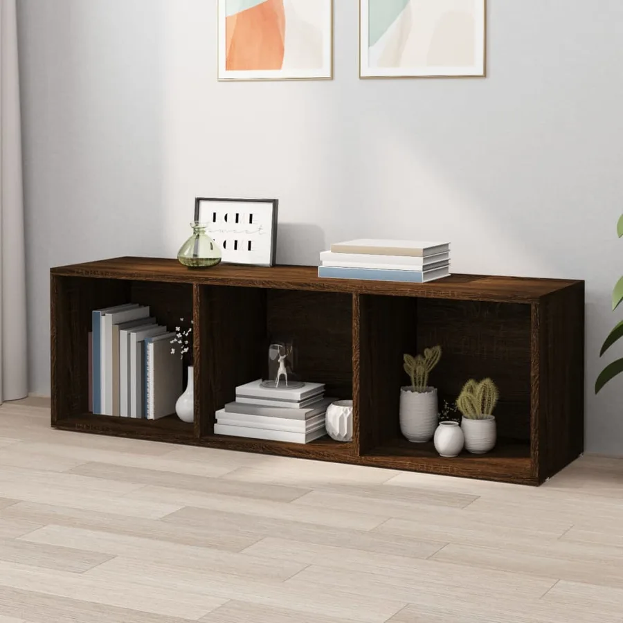 Bibliothèque/Meuble TV chêne marron 36x30x114cm bois ingénierie - 6