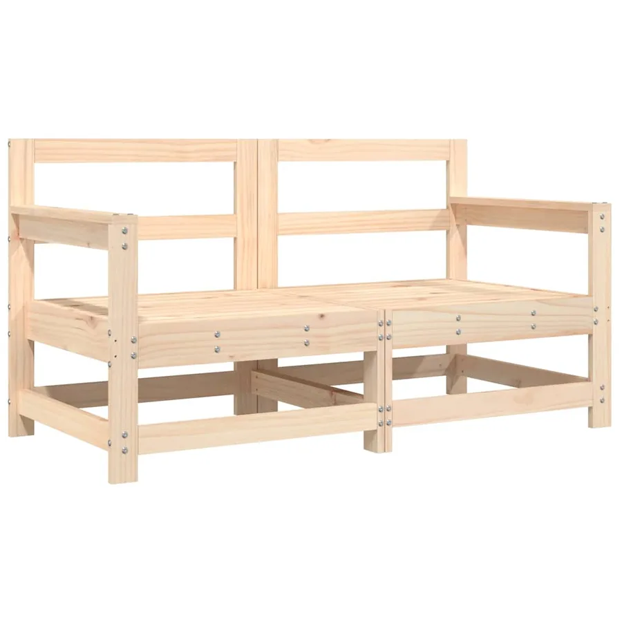 Chaises de jardin avec coussins lot de 2 bois de pin massif - 3