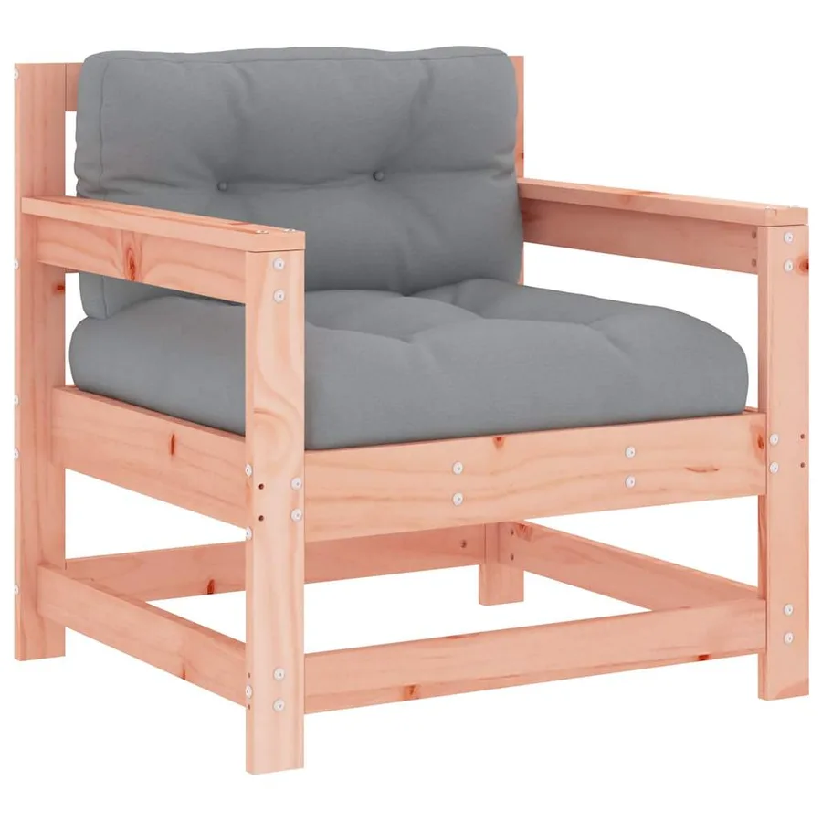Chaises de jardin avec coussins lot de 2 bois massif douglas - 3