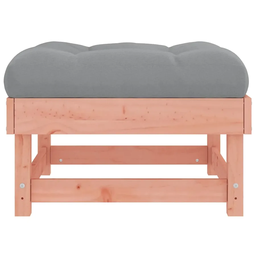 Repose-pieds de jardin et coussins lot de 2 bois massif douglas - 6