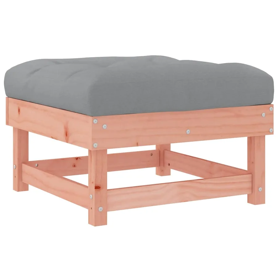Repose-pieds de jardin et coussins lot de 2 bois massif douglas - 7