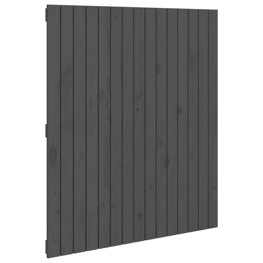 Tête de lit murale Gris 95,5x3x110 cm Bois massif de pin - 2