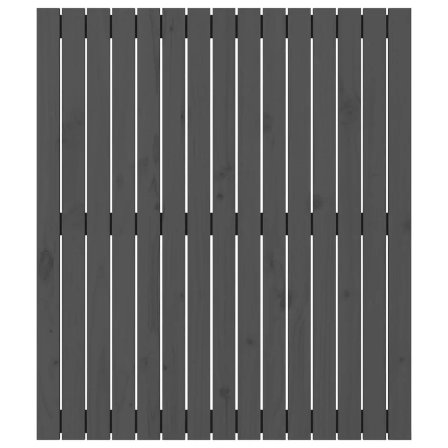 Tête de lit murale Gris 95,5x3x110 cm Bois massif de pin - 4