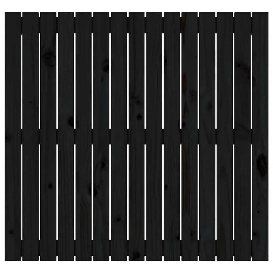 Tête de lit murale Noir 95,5x3x90 cm Bois massif de pin - 4