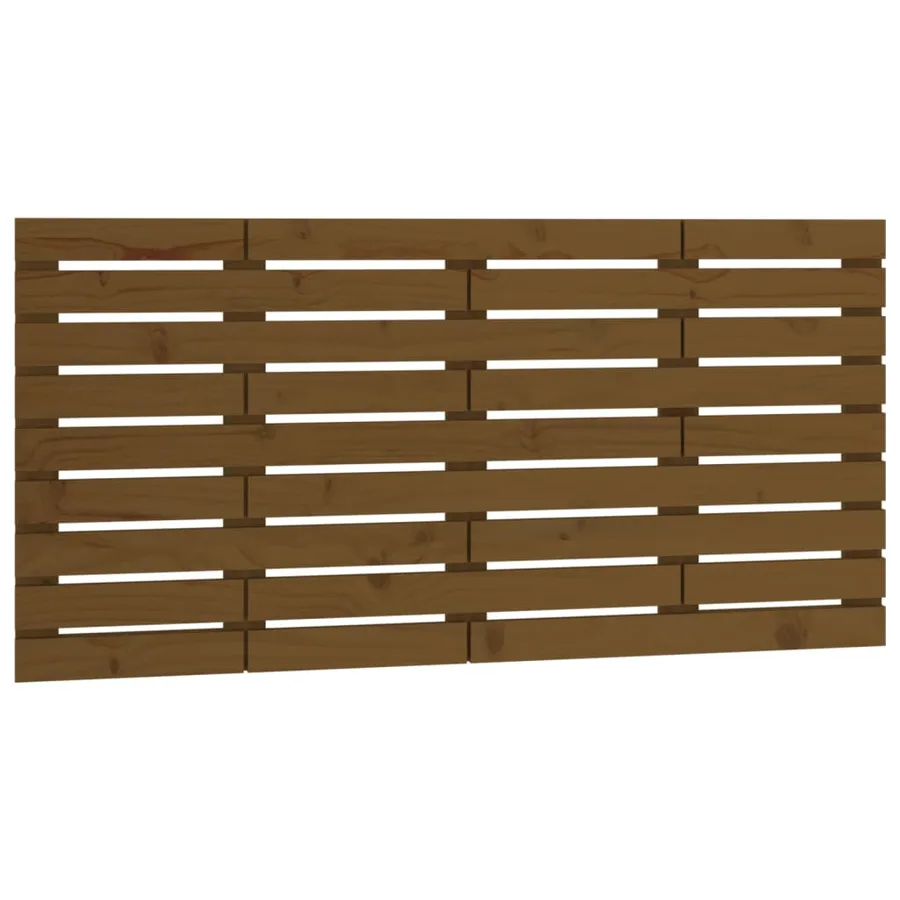 Tête de lit murale Marron miel 146x3x63 cm Bois massif de pin - 2