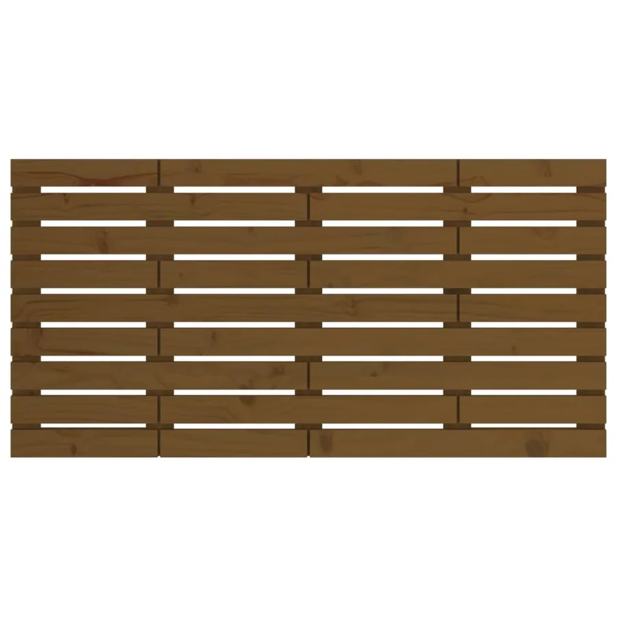 Tête de lit murale Marron miel 146x3x63 cm Bois massif de pin - 4