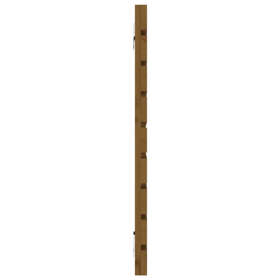 Tête de lit murale Marron miel 146x3x63 cm Bois massif de pin - 5
