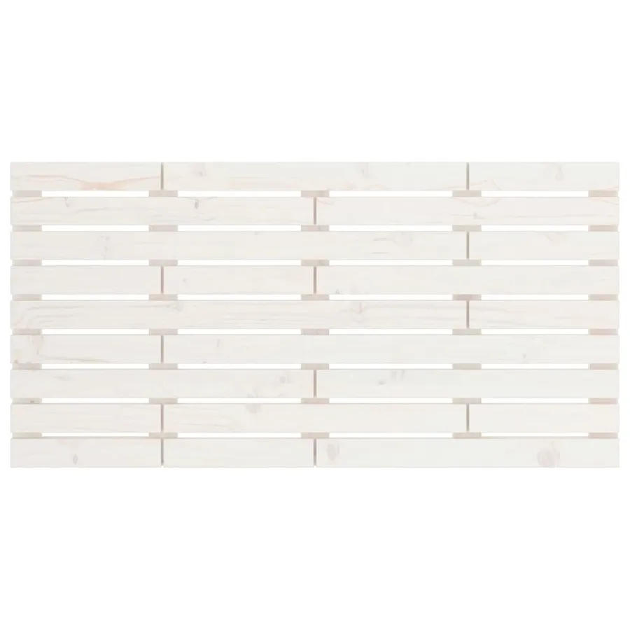 Tête de lit murale Blanc 146x3x63 cm Bois massif de pin - 4