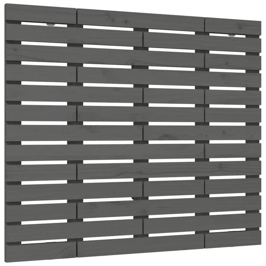 Tête de lit murale Gris 106x3x91,5 cm Bois massif de pin - 2