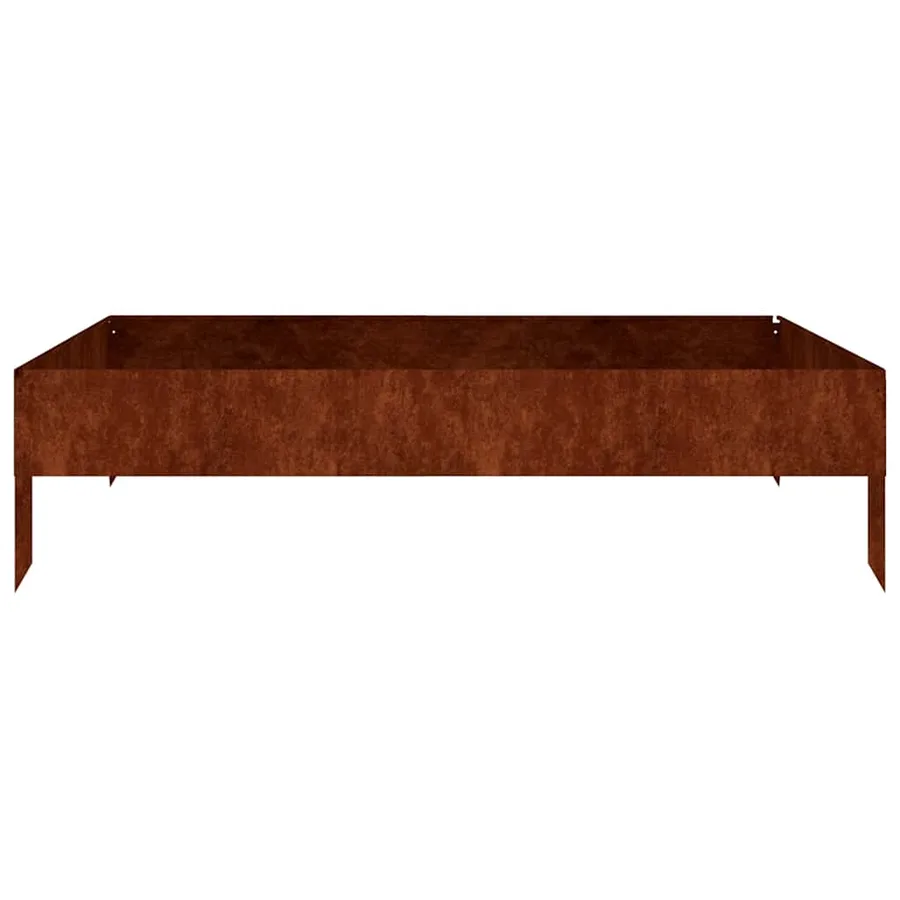 Lit surélevé de jardin 100x100x26 cm acier corten - 3