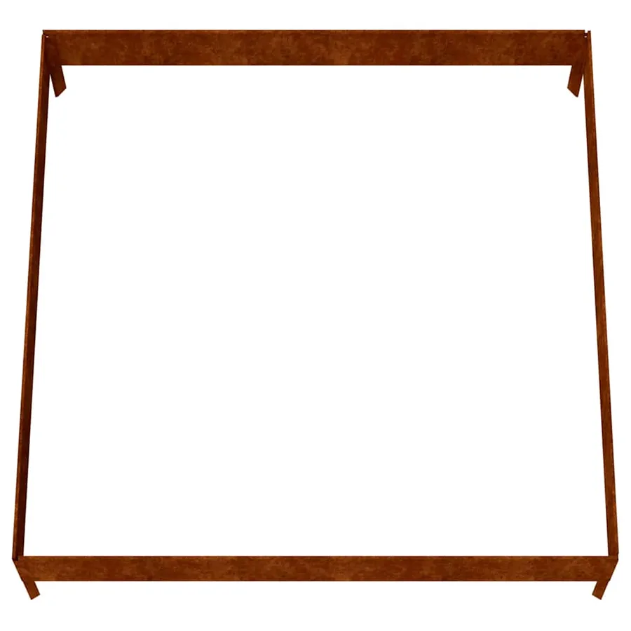 Lit surélevé de jardin 100x100x26 cm acier corten - 5
