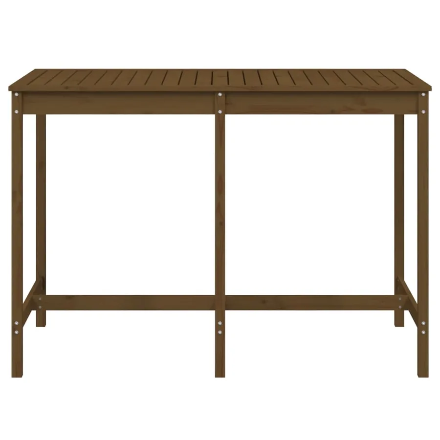 Table de jardin marron miel 159,5x82,5x110cm bois massif de pin - 4