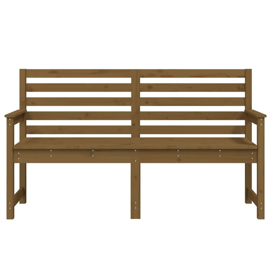 Banc de jardin marron miel 159,5x48x91,5 cm bois de pin massif - 4