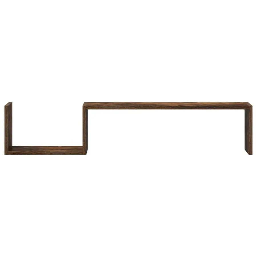 Étagères murales 2 pcs Chêne fumé 100x15x20cm Bois d’ingénierie - 4