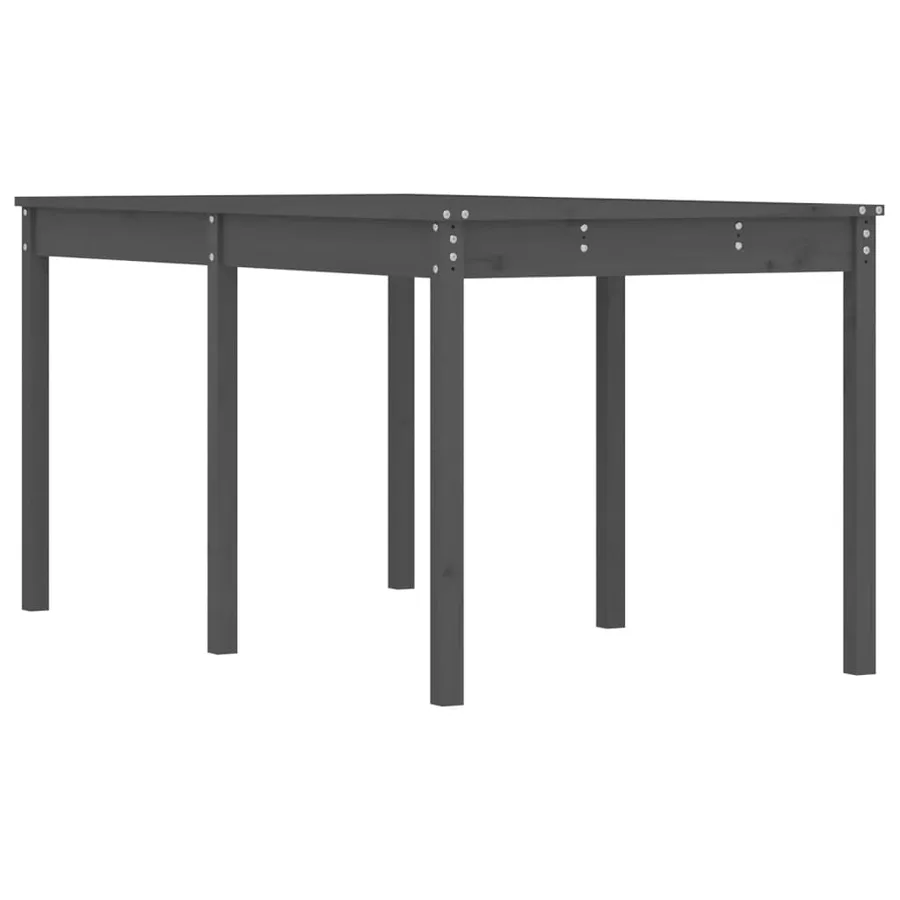 Table de jardin gris 159,5x82,5x76 cm bois massif de pin - 2