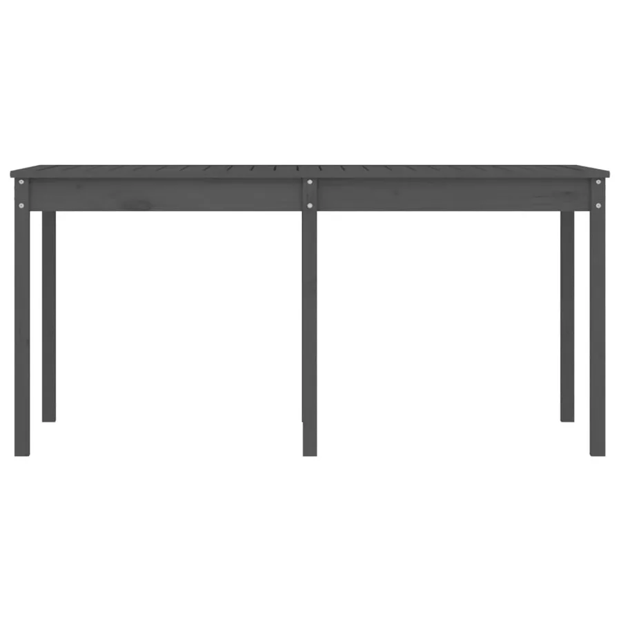 Table de jardin gris 159,5x82,5x76 cm bois massif de pin - 5