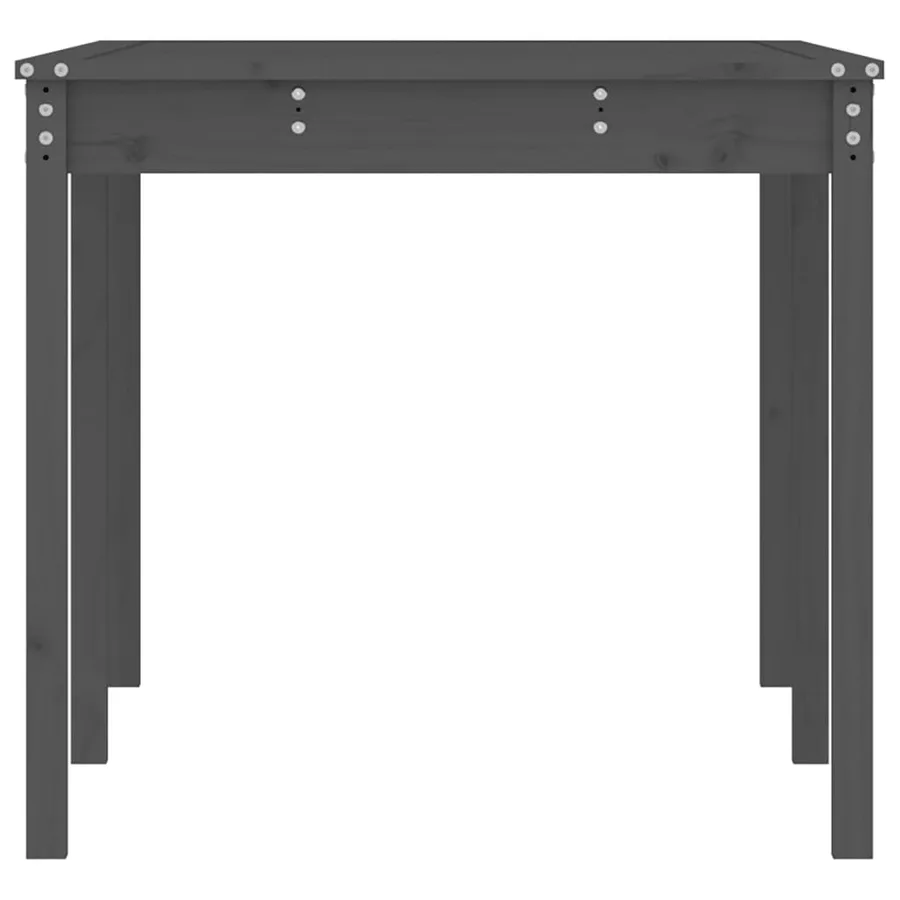 Table de jardin gris 159,5x82,5x76 cm bois massif de pin - 6