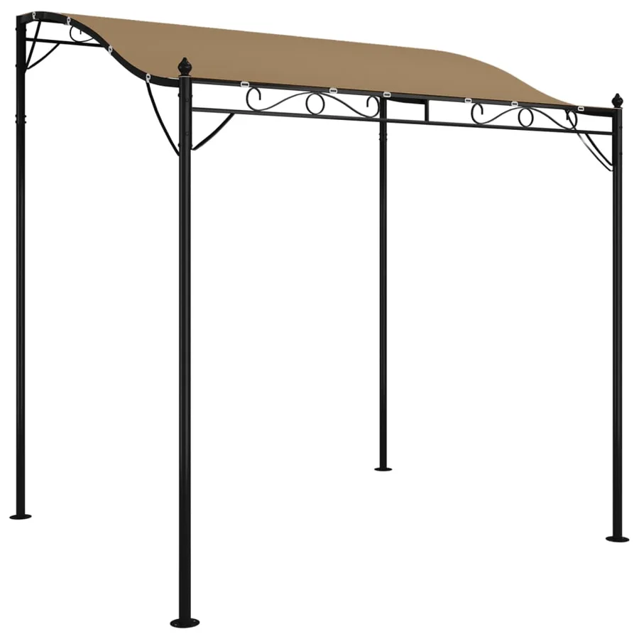 Auvent taupe 2x2,3 m 180 g/m² tissu et acier - 2