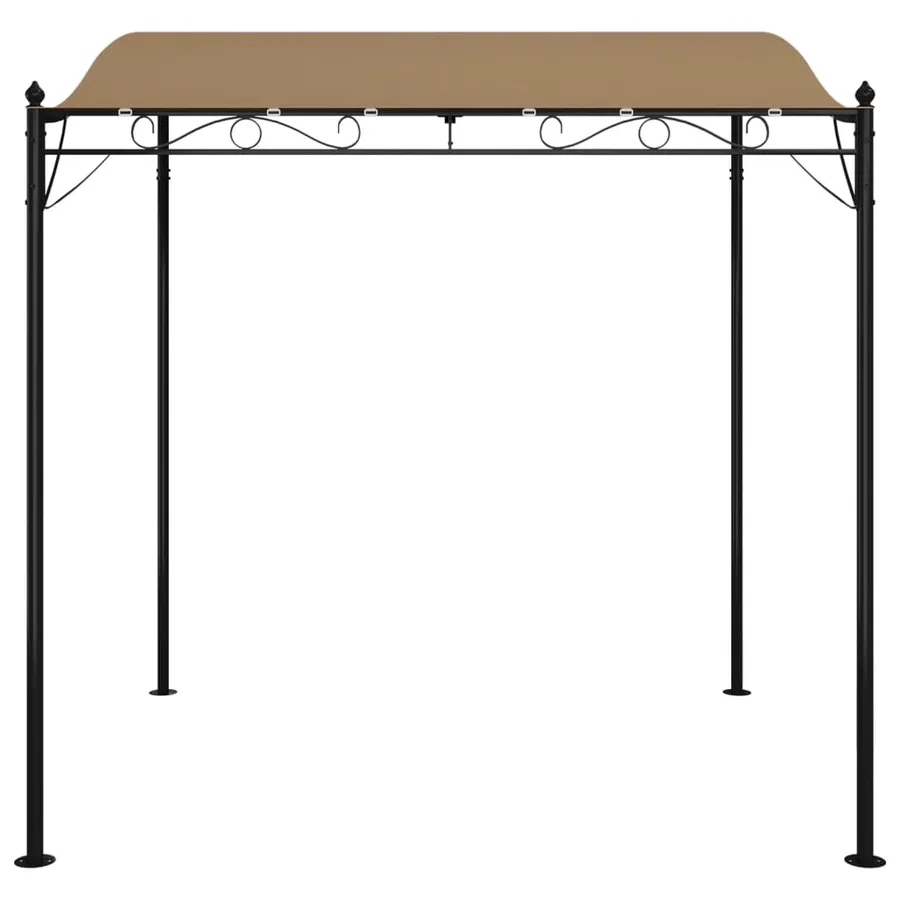 Auvent taupe 2x2,3 m 180 g/m² tissu et acier - 3