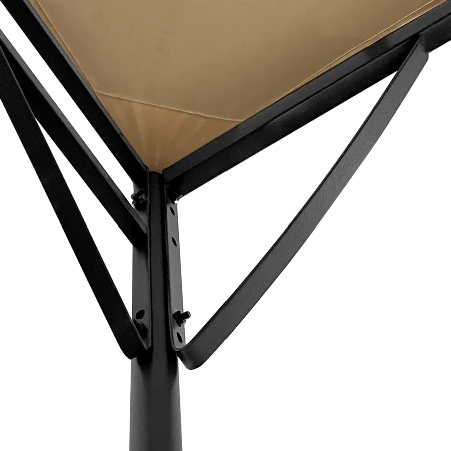 Auvent taupe 2x2,3 m 180 g/m² tissu et acier - 7