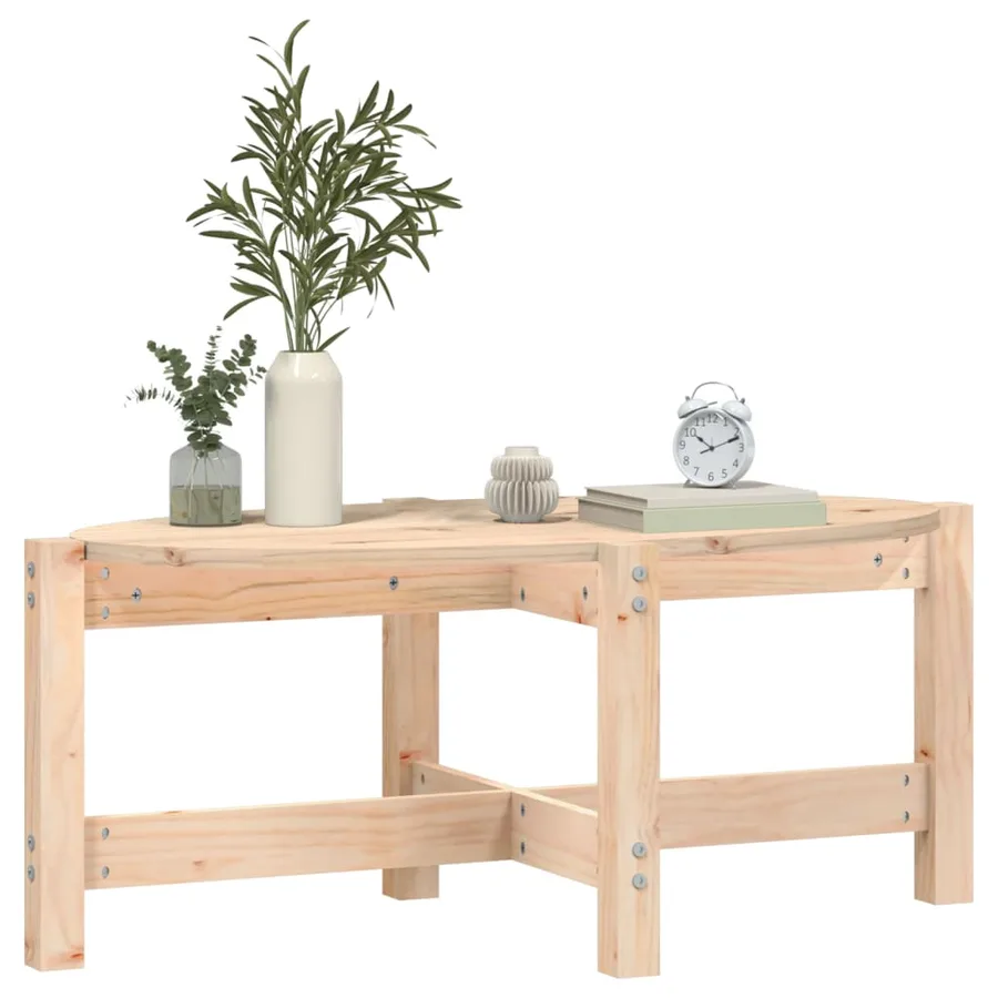 Table basse 87x48x35 cm Bois massif de pin - 4