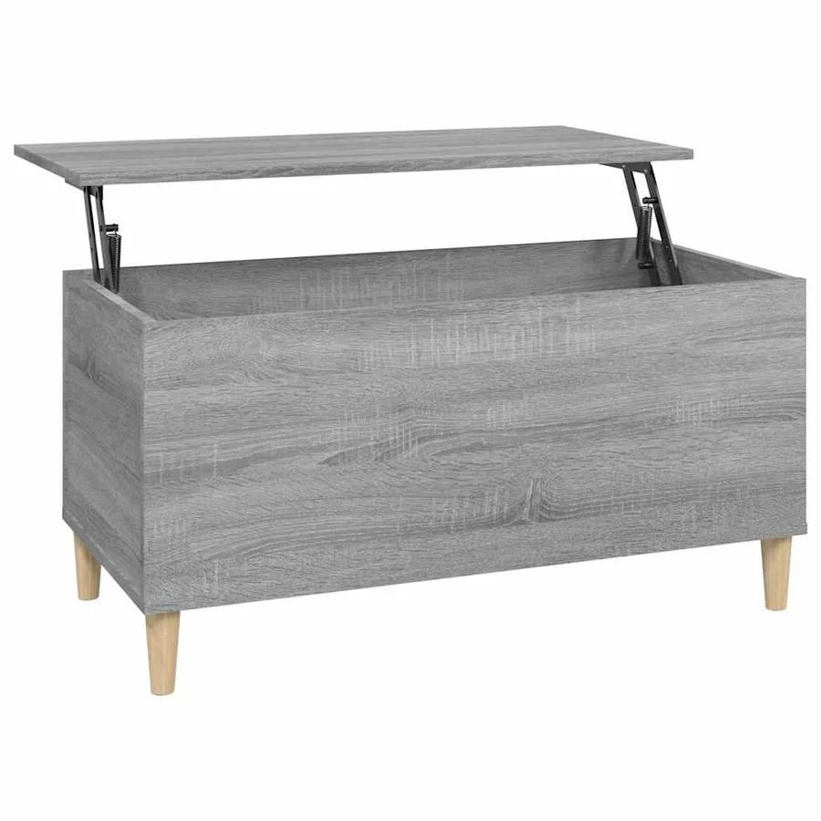 Table basse Sonoma gris 90x44,5x45 cm Bois d'ingénierie - 2