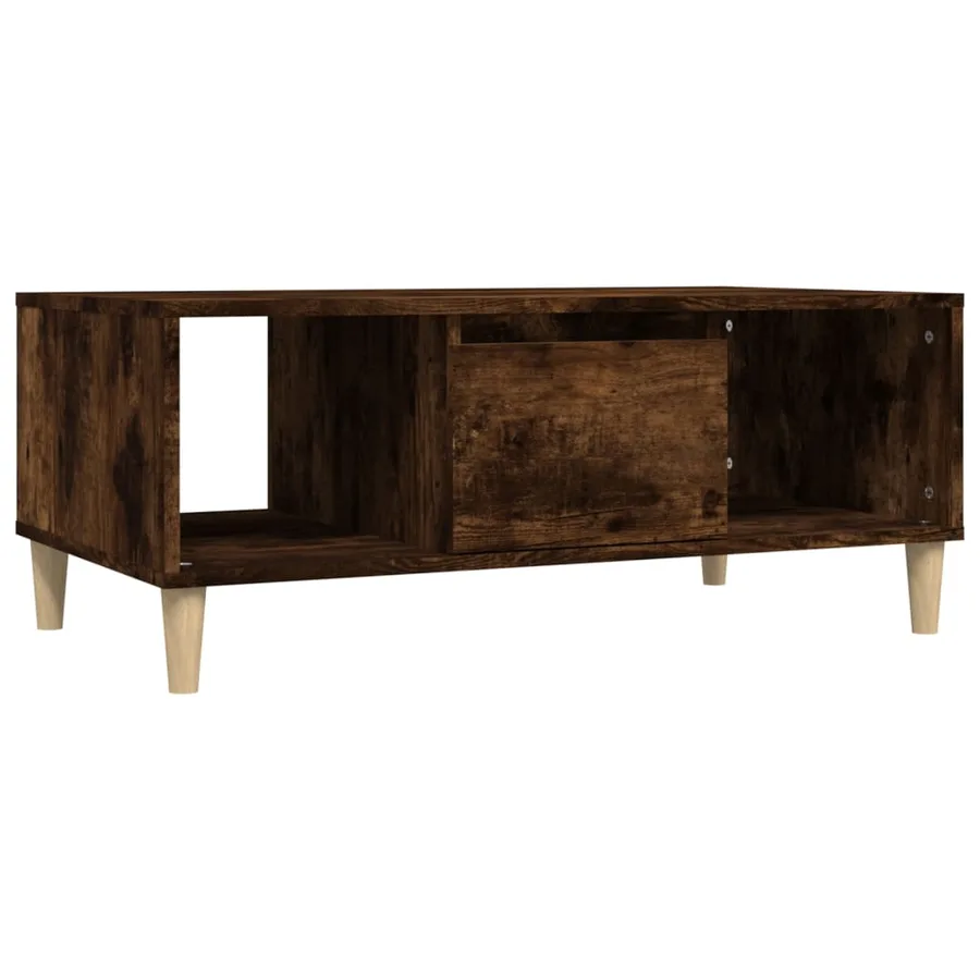 Table basse Chêne fumé 90x50x36,5 cm Bois d'ingénierie - 2