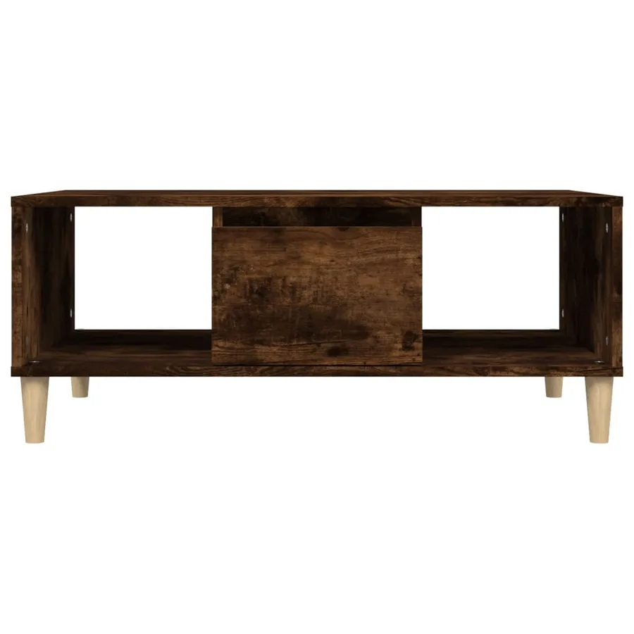 Table basse Chêne fumé 90x50x36,5 cm Bois d'ingénierie - 7