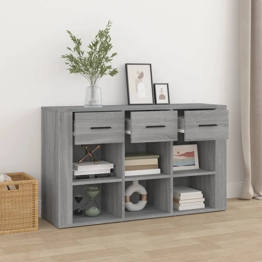 Buffet Sonoma gris 100x30x59,5 cm Bois d'ingénierie - 3