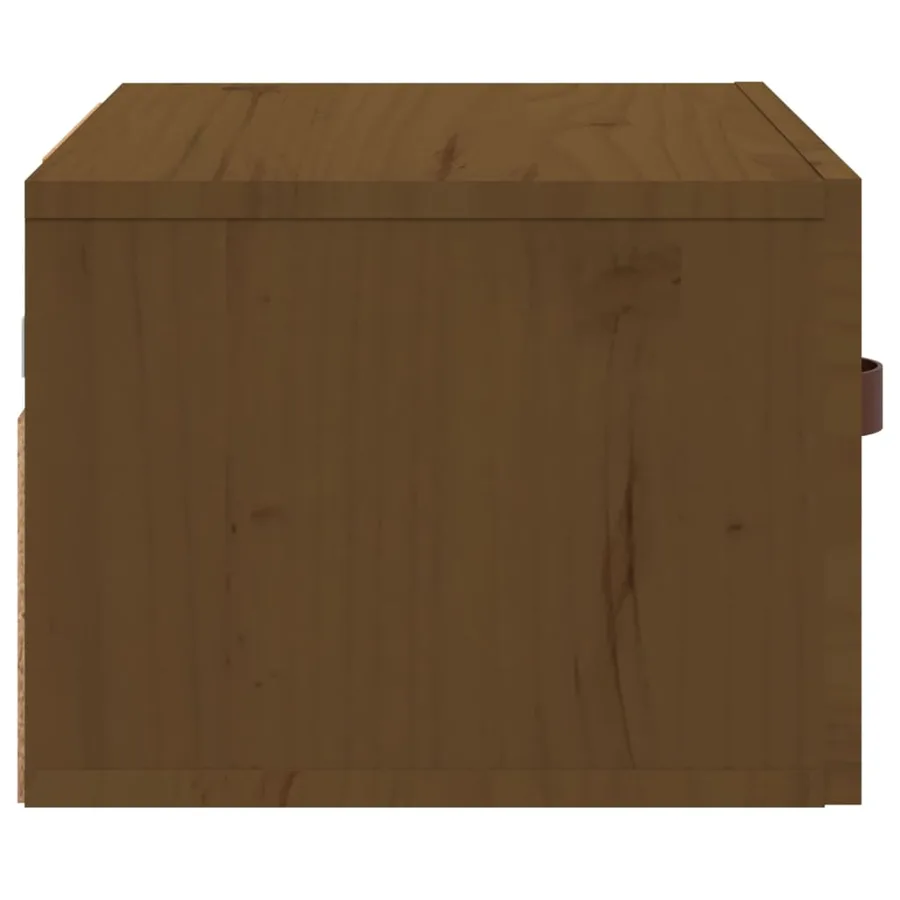Tables de chevet murales 2 pcs Marron miel 40x29,5x22 cm - 7