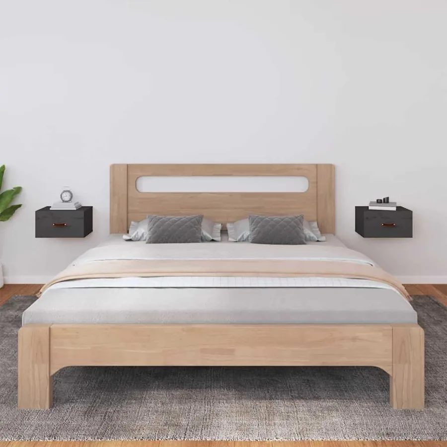 Tables de chevet murales 2 pcs Gris 40x29,5x22 cm