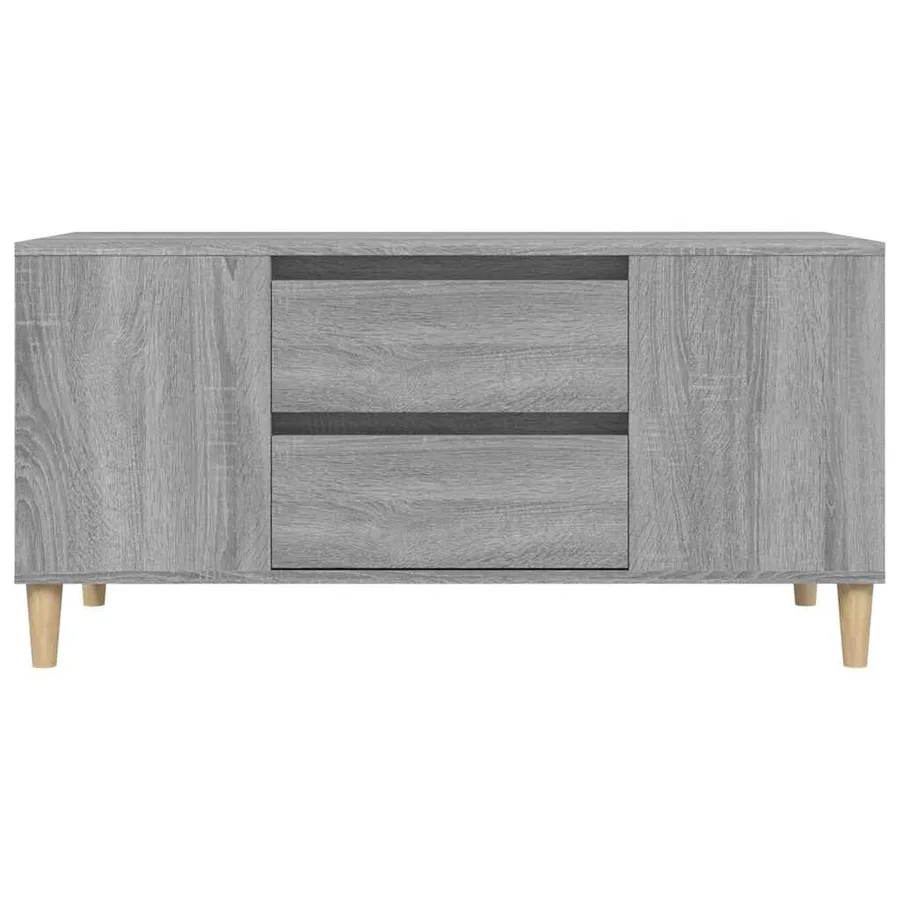 Meuble TV Sonoma gris 102x44,5x50 cm Bois d'ingénierie - 7