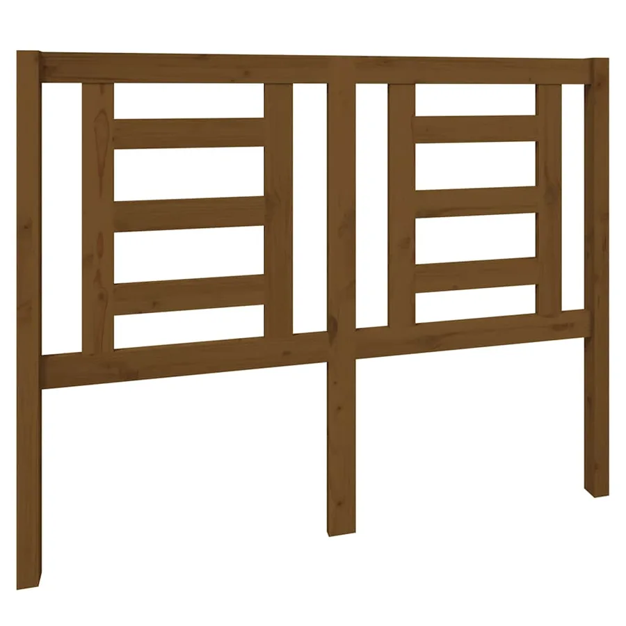 Tête de lit Marron miel 126x4x100 cm Bois massif de pin - 2