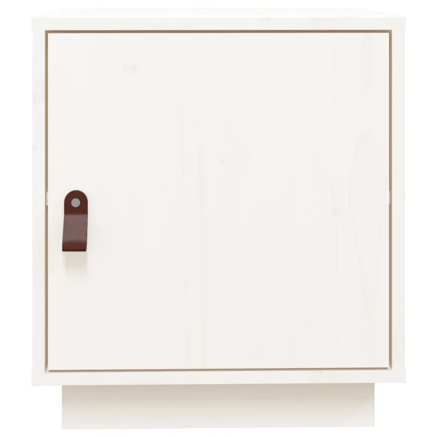 Tables de chevet 2 pcs Blanc 40x34x45 cm Bois de pin massif - 6