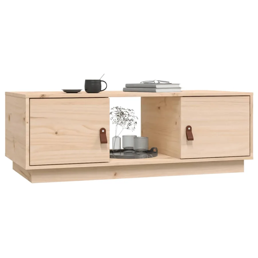 Table basse 100x50x35 cm Bois massif de pin - 4